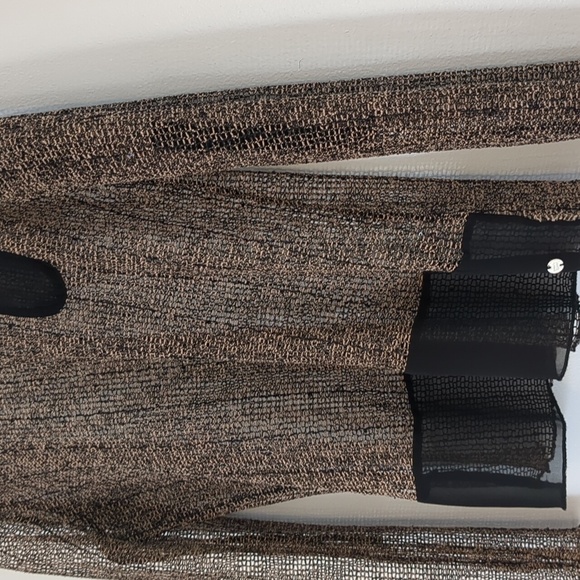 Point Zero Sheer Blouse Womens XXL Pullover Sequin Formal Corpcore - Picture 2 of 7